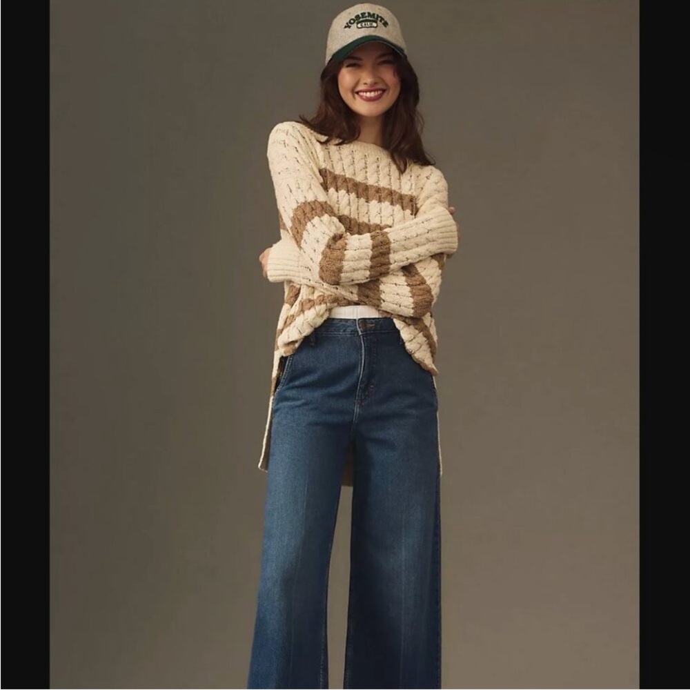 Anthropologie Pilcro Longline Stitch Sweater NWOT - Picture 6 of 7